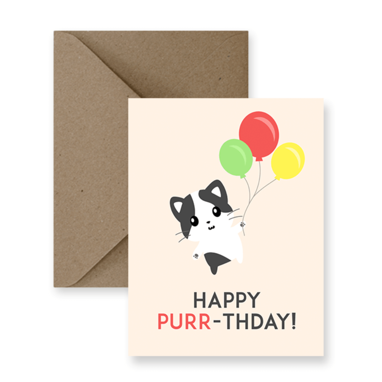Greeting Card - Happy Purr-thday