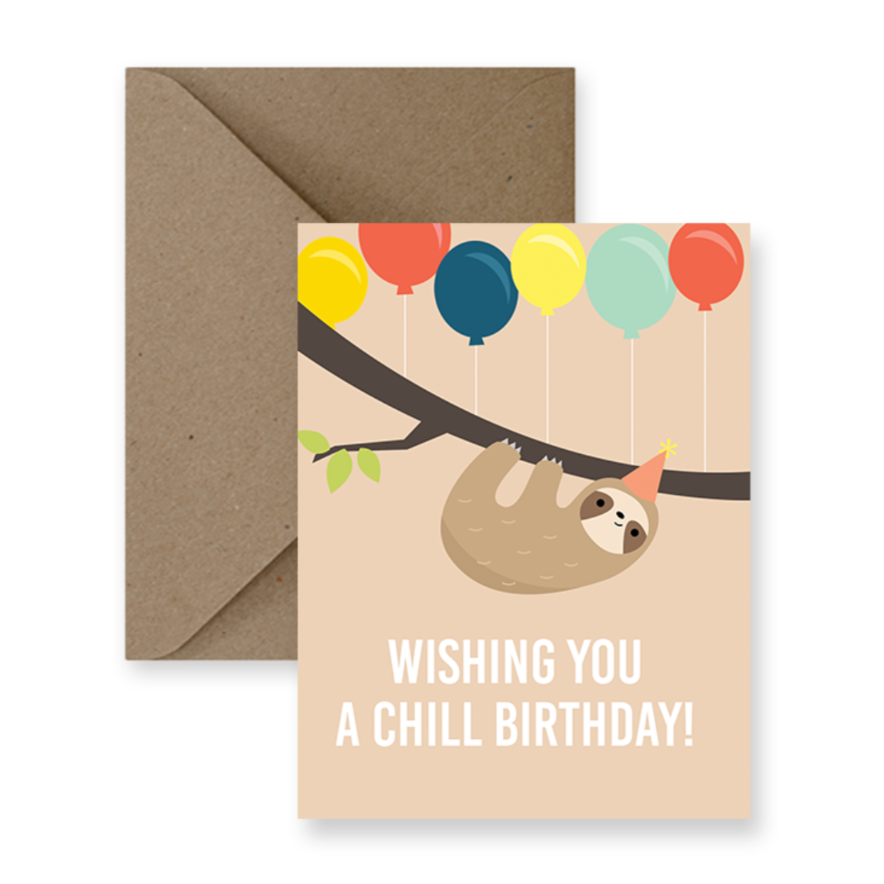 Greeting Card - Sloth Chill Birthday