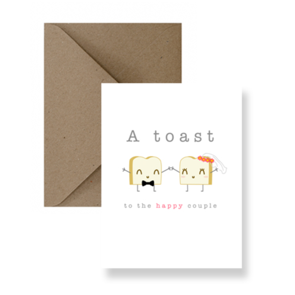 Greeting Card - A Toast to the Happy Couple