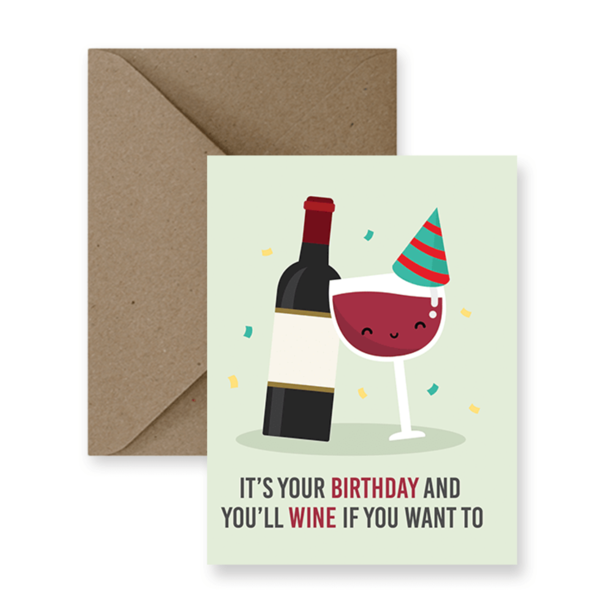 Greeting Card - Wine Birthday
